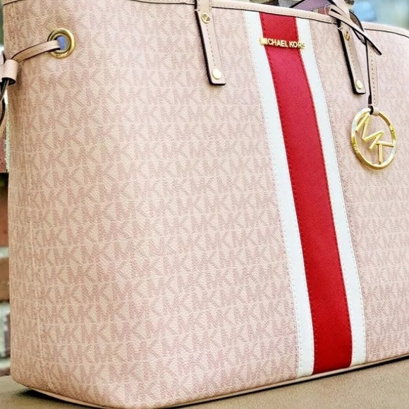 Michael kors large Jet Set travel ballet red tote - Picture 2 of 7